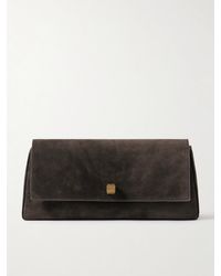 KHAITE - Audrey Clutch Aus Veloursleder - Lyst