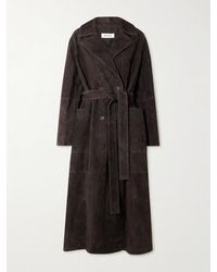 Rohe - Double-Breasted Suede Trench Coat - Lyst