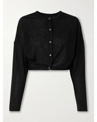 KHAITE - Finn Cropped Merino Wool Cardigan - Lyst