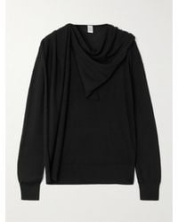 TOTEME - Draped Wool And Silk-Blend Sweater - Lyst