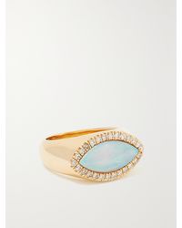 Jacquie Aiche - Ring Aus 14 Karat Mit Opal Und Diamanten - Lyst