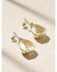 Mateo - 14-Karat, Amethyst And Diamond Earrings - Lyst