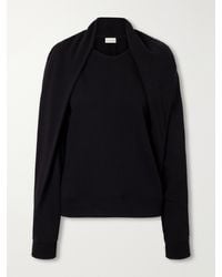 Dries Van Noten - Draped Cotton-Jersey Sweatshirt - Lyst