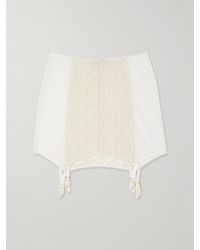 Kiki de Montparnasse - Lola Silk-Blend Satin-Trimmed Embroidered Tulle Garter Skirt - Lyst