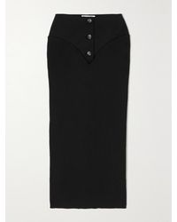 Renaissance Renaissance - Jersey And Twill Midi Skirt - Lyst