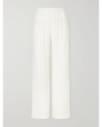 Away That Day - St Barts Gathered Crepon Wide-Leg Pants - Lyst