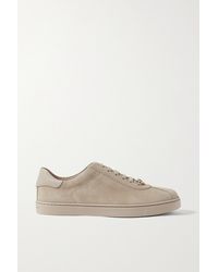 Gianvito Rossi Leather-trimmed Suede Trainers - Multicolour