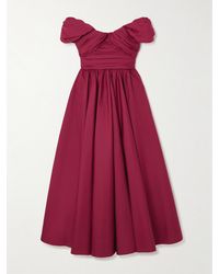 Giambattista Valli - Off-The-Shoulder Gathered Cotton-Poplin Midi Dress - Lyst