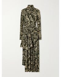 Ulla Johnson - Katy Knotted Floral-Print Jersey Turtleneck Maxi Dress - Lyst