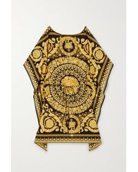 Versace Kaftan Aus Bedrucktem Crêpe - Mettallic