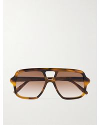 Loewe - Aviator-Style Tortoiseshell Acetate Sunglasses - Lyst