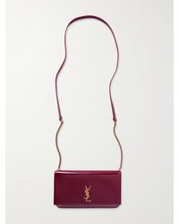 Saint Laurent - Cassandre Strap Smartphone-Hülle Aus Lackleder - Lyst