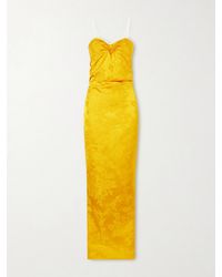 Colleen Allen - Floral-Jacquard Cotton-Blend Gown - Lyst