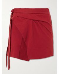 Isabel Marant - Berenice Asymmetric Draped Cotton-Jersey Mini Wrap Skirt - Lyst