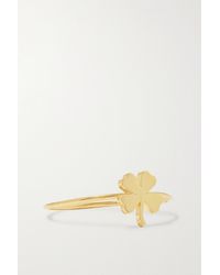 Jennifer Meyer Mini Clover 18-karat Gold Ring - Metallic