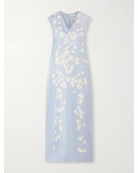 Altuzarra - Cherie Floral-Print Silk-Twill Midi Dress - Lyst