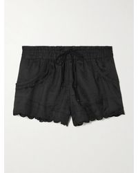 Isabel Marant - Short En Ramie À Broderie Anglaise Lola - Lyst