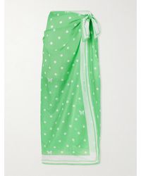 Kiki de Montparnasse - Kiki Printed Cotton And Silk-Blend Pareo - Lyst