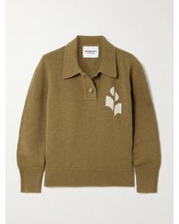 Isabel Marant - Nola Intarsia Cotton And Wool-Blend Polo Sweater - Lyst