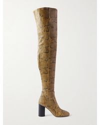 Isabel Marant - Lelta Snake-Effect Leather Over-The-Knee Boots - Lyst