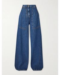 Etro - High-Rise Wide-Leg Cargo Jeans - Lyst
