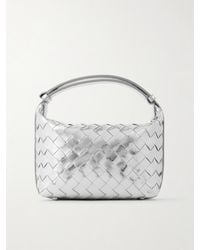 Bottega Veneta - Wallace Mini Intrecciato Metallic Leather Shoulder Bag - Lyst