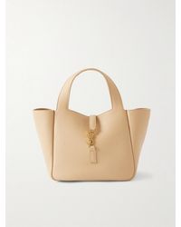 Saint Laurent - Le 5 À 7 Bea Cassandre-Embellished Mini Textured-Leather Tote - Lyst