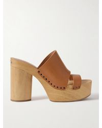 Isabel Marant - Hyun Leather Platform Mules - Lyst