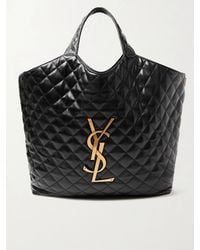 Saint Laurent - Icare Maxi Matelassé Leather Tote - Lyst