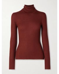 Gabriela Hearst - Peppe Ribbed Cashmere And Silk-Blend Turtleneck Sweater - Lyst