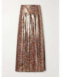 Valentino Garavani - Floral-Print Silk-Blend Midi Skirt - Lyst