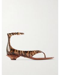 Chloé - Jelly Leopard-Print Rubber Sandals - Lyst