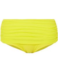 Norma Kamali Bill Gerafftes Bikini-höschen - Gelb