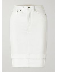 KHAITE - Kendra Denim Midi Skirt - Lyst