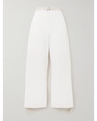 Jil Sander - Belted Embroidered Cotton Straight-Leg Pants - Lyst