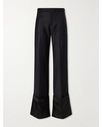 Jean Paul Gaultier - Wool-Twll Wide-Leg Pants - Lyst