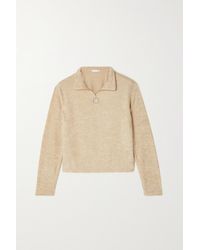 Skin Mahlia Cotton-blend Terry Sweater - Natural