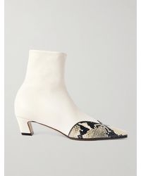 KHAITE - Nevada Ankle Boots Aus Leder Mit Schlangeneffekt - Lyst