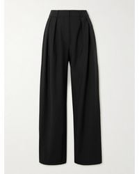 Frankie Shop - Ripley Hose Mit Weitem Bein Aus Crêpe Mit Falten - Lyst