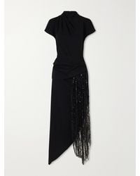 STAUD - Effie Bead-Embellished Crepe Midi Dress - Lyst