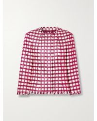 Oscar de la Renta - Frayed Checked Metallic Wool-Blend Tweed Jacket - Lyst