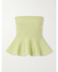 High Sport - Eric Strapless Wool-Blend Peplum Top - Lyst