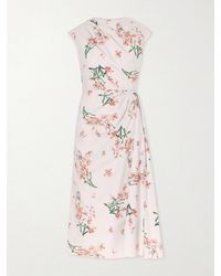 Erdem - Floral-Print Cotton-Poplin Midi Dress - Lyst