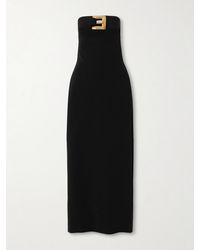 Balmain - Buckle-Embellished Jersey Bustier Midi Dress - Lyst
