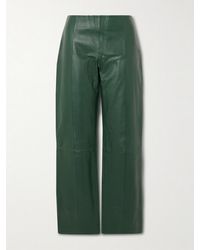 St. Agni - Leather Straight-Leg Pants - Lyst