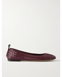Bottega Veneta - Charlotte Intrecciato Leather Ballet Flats - Lyst
