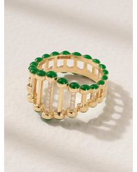 L'Atelier Nawbar - The Little Twiggy 18-Karat, Diamond And Enamel Ring - Lyst