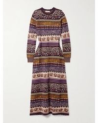 Ulla Johnson - Paloma Metallic Jacquard-Knit Midi Dress - Lyst