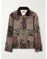 Kartik Research - Embellished Suede-Trimmed Patchwork Woven Cotton Jacket - Lyst