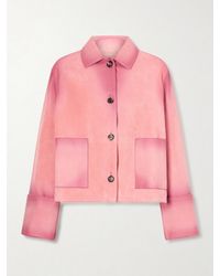 Loewe - Distressed Suede Jacket - Lyst